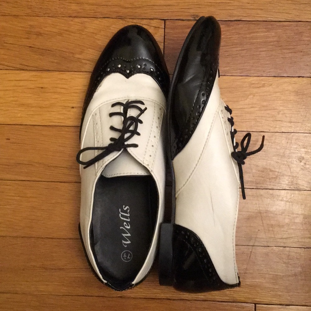 Black and White Saddle Shoes
